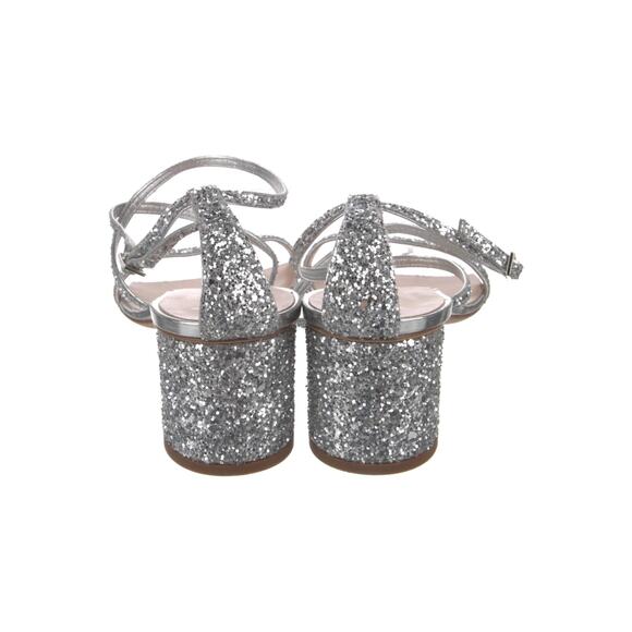 Giuseppe Zanotti Tara Glitter Heeled Sandals - 8.5 - Silver - Picture 4 of 7
